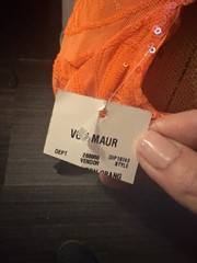 Crystal Doll Orange Sequin Mesh Strappy Mini Dress XL Party Bodycon