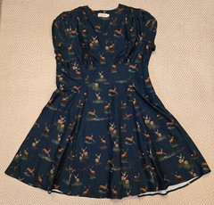 ModCloth Palava Dress US SZ 26 Green Hunter Deer Forest
