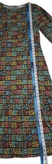 ALBARAY Eye-Catcher Beautiful Patchwork Print,Maxi Dress,Long Puff Sleeves10,S/M