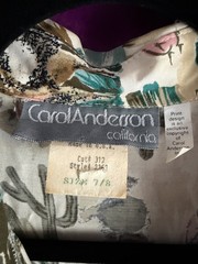 Carol Anderson California Collared Sleeveless Button Floral Bird Midi Dress 7/8
