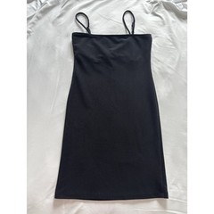 Little Black Dress Ribbed Mini With Adjustable Straps And Built In Bra