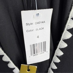 NWT Alexia admor Jaiya Short Sleeve Button Front Dress black sz 4