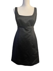 MELISSA SWEET Black Formal Wedding Knee Length Tiered dress. Sequin belt. Sz 10