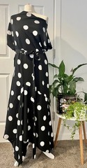 Black White Dress size 14 NWT wedding races garden party cruise