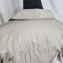 ALI RO Size 2 Beige Vegan Silk Flutter Sleeve Boho Dress Pockets Anthropologie