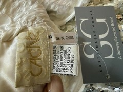 Cache White Sequin Open Back Formal Gown Dress Size 6 Altered Prom Gala Evening
