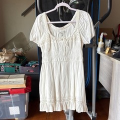 Urban Outfitters BDG Smocked Mini Dress Size M – White (NWT)