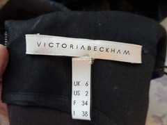 Victoria Beckham Blue/Gray/Brown Plaid Sheath Dress Size 0