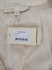 Maje Romy Guipure Lace Midi Dress Gown Ivory Size 42 XL Romantic Feminine