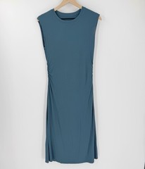 OGL Green Blue Ruched Stretch Sleeveless Brami Midi Dress L