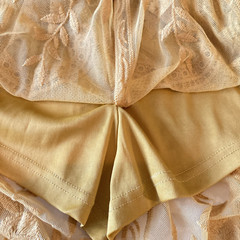 Honey Punch Marigold Mustard Maxi Boho Lace Embroidered Dress Romper Shorts S