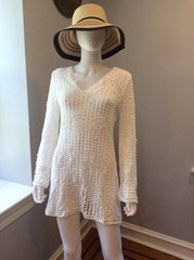 La Blanca White Crochet Beach Cover Up Women&rsquo;s Swim Cover Up Size XSmall