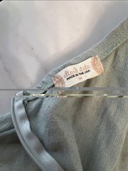 Altar&rsquo;d State Green Solid Halter Mini Dress Woven Rayon Linen Zip Back M