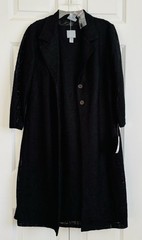 rabbit rabbit rabbit designs WOMENS DRESS SIZE 8 BLACK JACQUARD SOLID WITH BLAZE