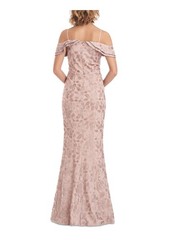 JS COLLECTION Womens Pink Lined Short Sleeve Formal Mermaid Dress 8