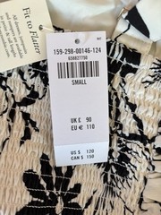 Abercrombie & Fitch Floral Tiered Maxi Dress Size S Small NWT Black & White
