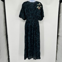 World Market Floral Boho Peasant Kaftan Dress Women S/M Festival Cottage Prairie