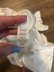 Women’s White Satin Halter Fit & Flare Short Tie Dress Size M bridal bride