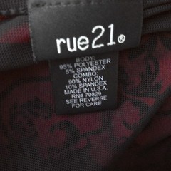 New Rue 21 Dress Skater Fit & Flare Stretch Black & Red Floral & Mesh Top NWOT M