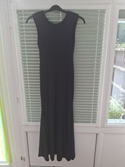 Topshop Women&rsquo;s Navy Size 8 Extra Long Dress Side Split Low Back Sleeveless