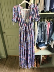 Petal and Pup Floral Maxi Dress with Tie Front