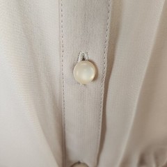 Sheer Button-Down Dress With Drawstring Waist & Ruffle Hem Size 6 Kensie NWT