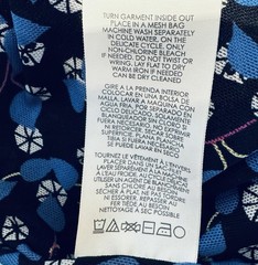 Cabi Blue Floral Mesh Dress Size M Long Sleeve V Neck Women’s EUC