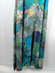 SOFT SURROUNDINGS Maxi Tank Dress Women 1X Multi-Color Floral Pockets Artsy Boho