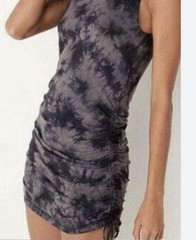 PINK Victoria&rsquo;s Secret Black Tye Dye Ruched Bodycon Mini Dress XXL
