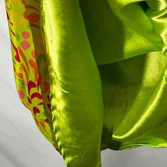 Copper Key Womens Lime Green Psychedelic Swirl Sleeveless Midi Tie Back Dress 10
