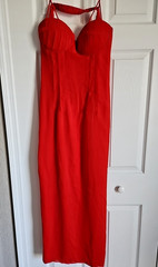 ASOS DESIGN Red Maxi Dress – Size 10 – Bustier Bodice, Strappy, Formal/Evening
