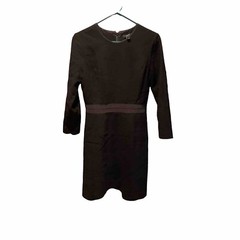 J. Crew Double Faced Wool Crepe Dress In Black Size 2