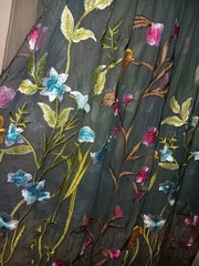 Embroidered Floral Mesh Dress Wms Sz S Maxi