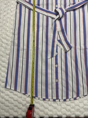 J.CREW Womens Striped Button-Front Shirt Dress Belted Pockets Cotton Size 2