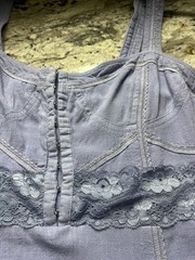 Free People Intimately Dress Size Small Periwinkle With Lace Trim Hook & Eye