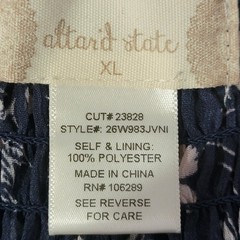 Altar&rsquo;d State Mini Dress XL Navy Floral Tiered Smocked Strappy Cottagecore Airy