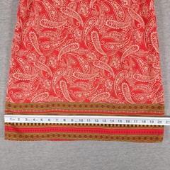 Skies Are Blue Dress Womens Small Orange Red Paisley Sleeveless Sundress Boho