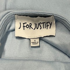 J For Justify Light Blue Ribbed Spaghetti Strap Bodycon Maxi Dress Summer Small