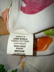 Vintage Jams World FoodArt Midi Shift Dress Radish Pattern Side Slit Size M e159