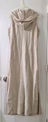 Vtg Valerie Stevens Pure Linen Hooded Midi Dress Sz 6 Lagenlook Minimalist Beach