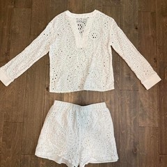 White Eyelet Set Size S