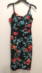 No Boundaries L 11-13 Sleeveless Sundress Floral Tropical Pattern stretch