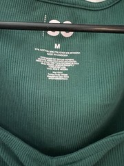 Women&rsquo;s So Pullover Ribbed V-Neck Dress/Green~Size Medium-Short sleeve
