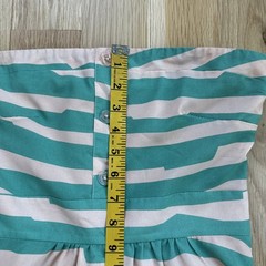 Francesca&rsquo;s Annabella Small Strapless Striped A-Line Dress Green Tan Cocktail S