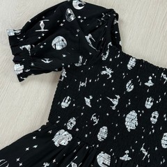 Smocked Mini Dress Her Universe Star Wars Puff Sleeve Disney Galaxy Geek