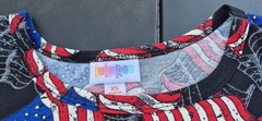 LuLaRoe Carly Dress XS Women&rsquo;s NWT USA Patriotic American Flag July 4th High Low