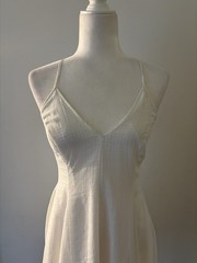 Glamorous White Solid V-Neck Strappy Back Fit & Flare Mini Dress Sleeveless S