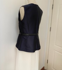Womens Self-Portrait Round Neck Contrasting A-line Midi Dress