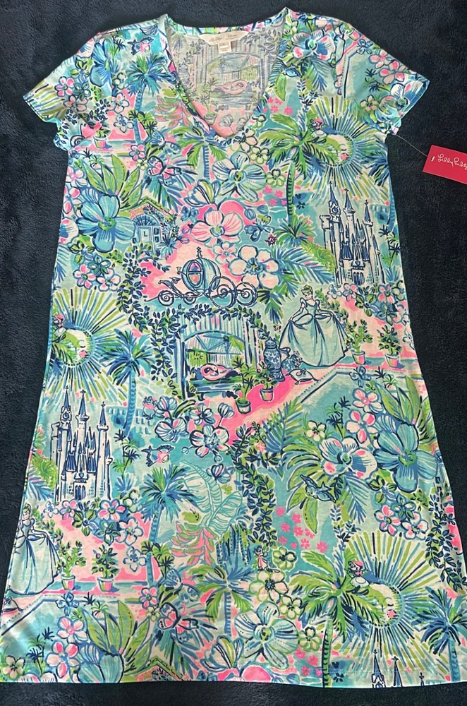 2025 Disney Parks Cinderella Etta V-Neck Dress by Lilly Pulitzer Size S NWOT