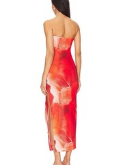 Revolve More to Come SMALL Jamila strapless maxi dress in Red Multi